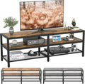 Rustic Brown and Gray Oak TV Stand Y908487