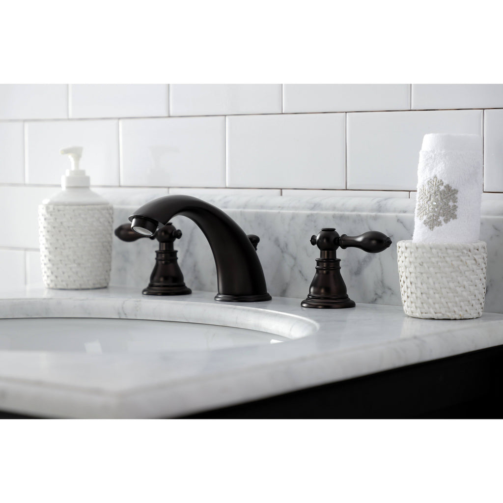 Brushed Nickel Widespread Bathroom Faucet with Pop-Up M72349