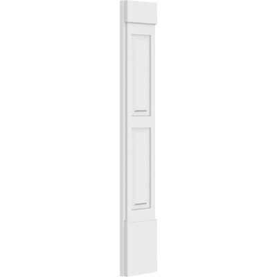 Two Equal Raised Panel PVC Pilaster with Capital and Base (Pair) G949638