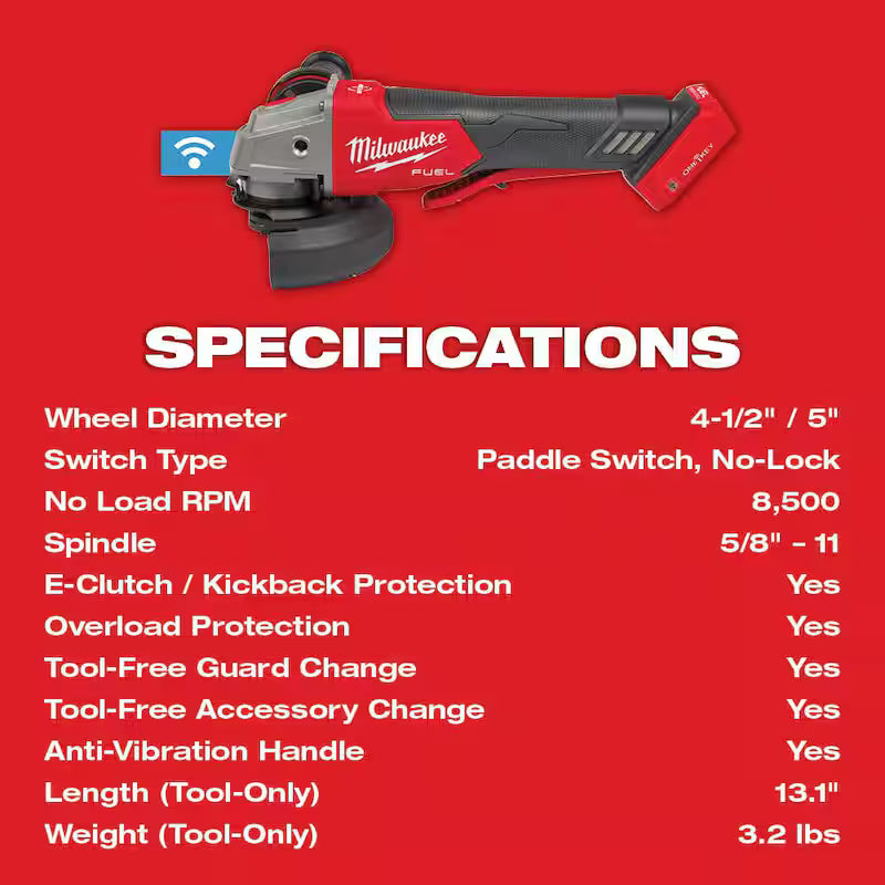 18V Brushless Cordless 4-1/2 in./5 in. Braking Grinder K830