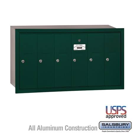Vertical Mailbox 6 Doors Sandstone Recessed Mounted M526498