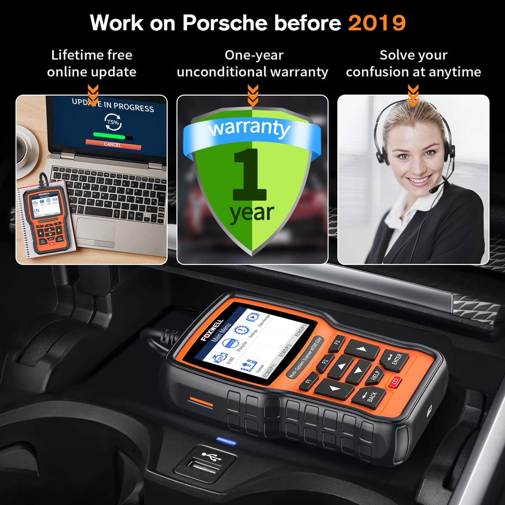 All Systems Obd2 Scanner with Oil Reset EPB SAS TPMS Battery Registration X69407