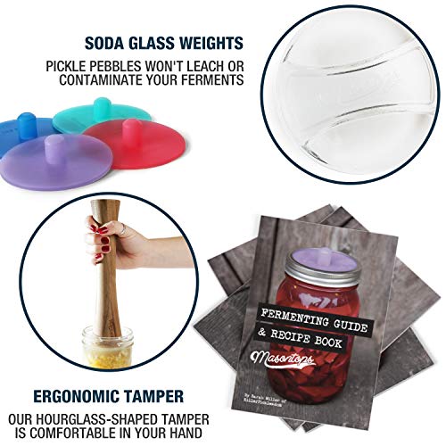 Fermentation Jar Starter Set with Mason Jar, Lids & Weight T567334