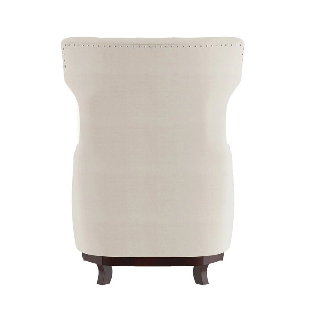 Beige Upholstered Wingback Chair I898834