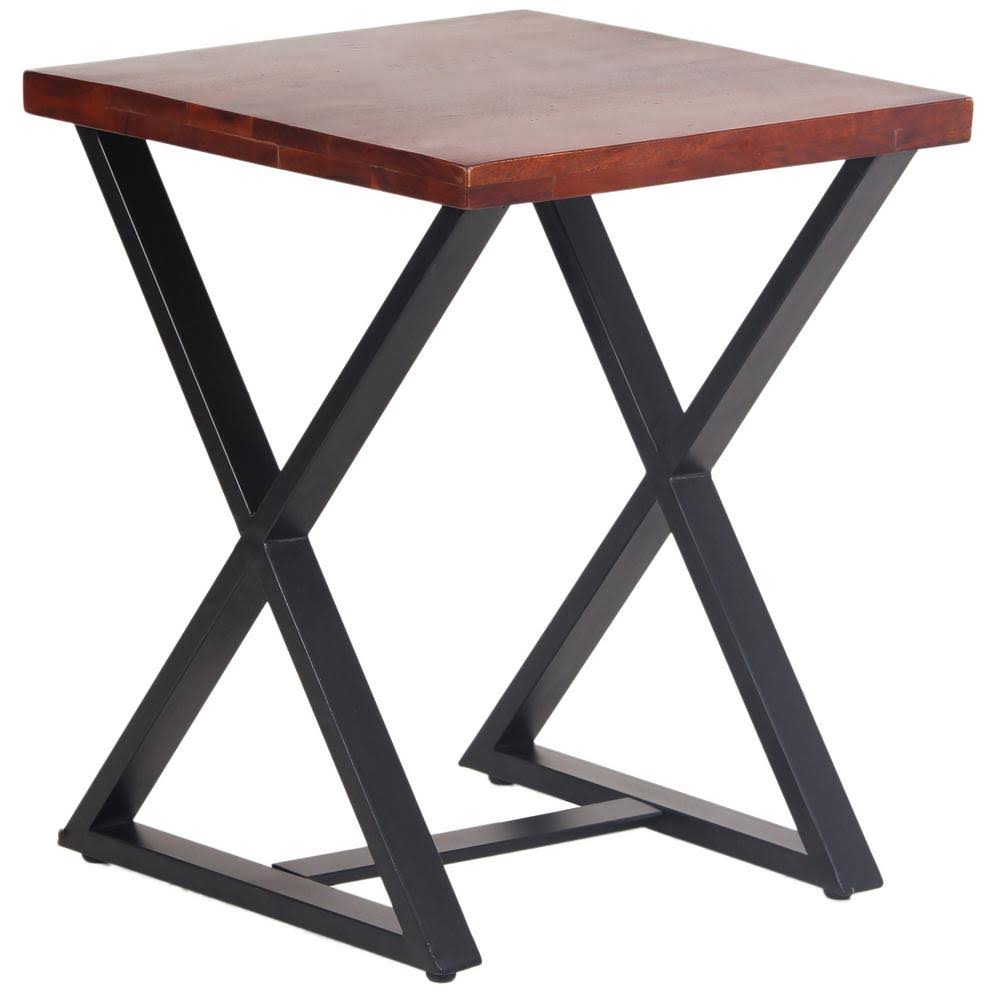18 in. Acacia Cherry Square Side Table O480041
