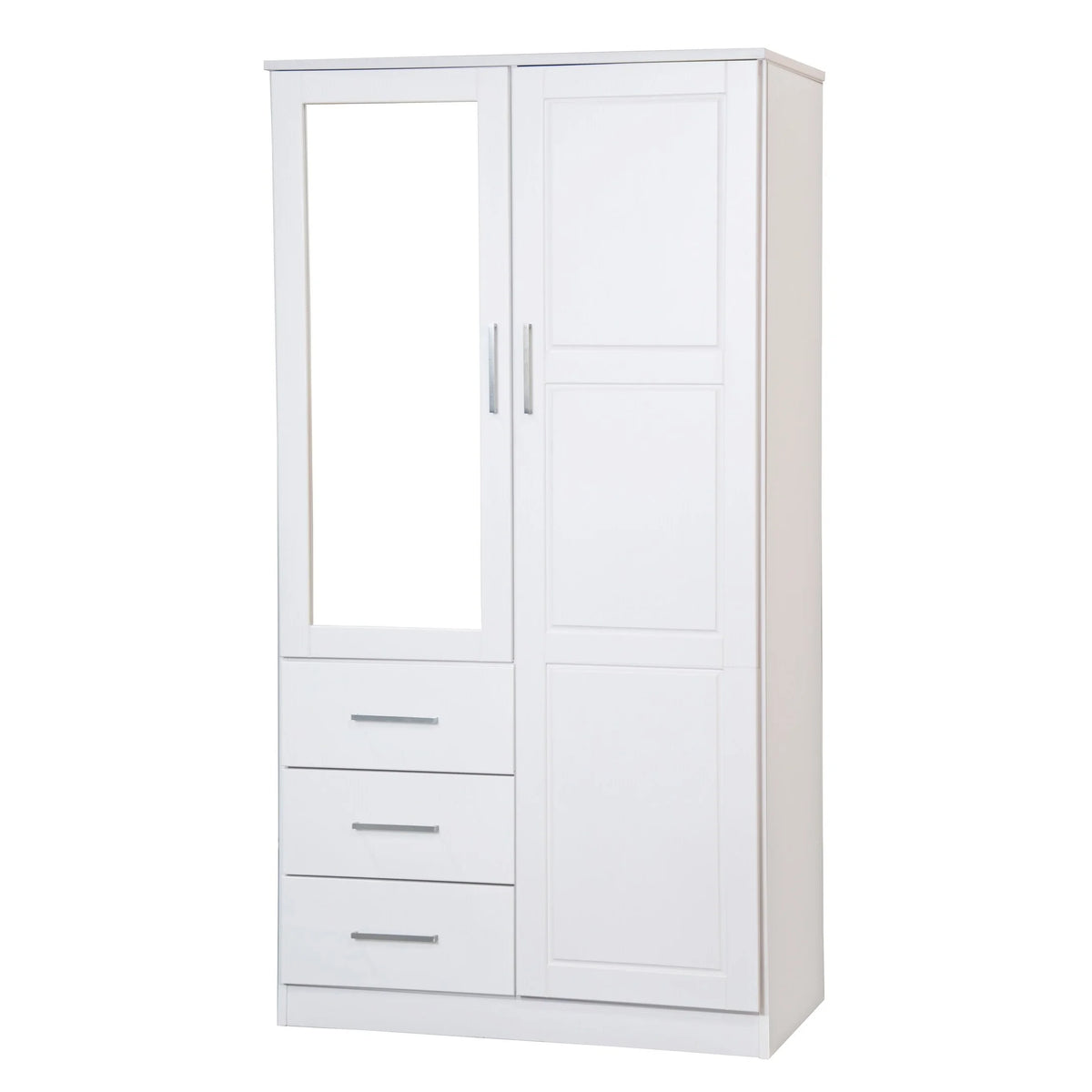 100% Solid Wood White Wardrobe Armoire G45359