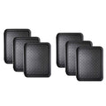 6 x Black Heavy Duty Boot Tray 13.7X10.8 Inch X939762