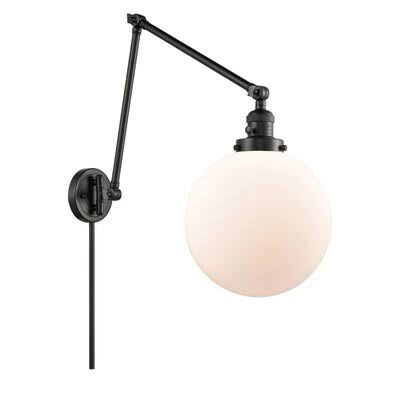 Matte Black Swing Arm Lamp S195409