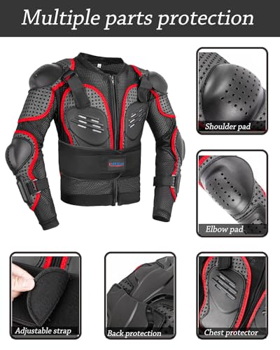 Kids Motorcycle Jacket with Chest Back Elbow Protection P722