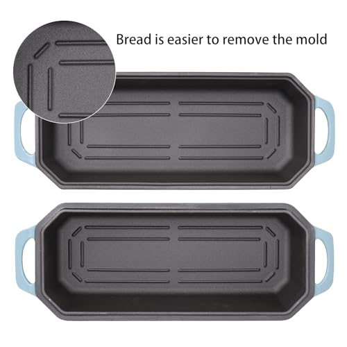 DarkCyan Enameled Cast Iron 9x5 Inch Loaf Pan with Lid O8700