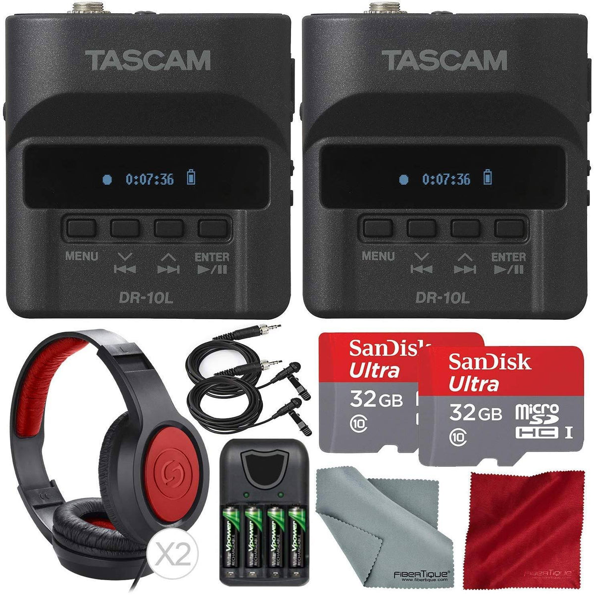 Portable Digital Studio Recorder with Lavalier Microphone X93345