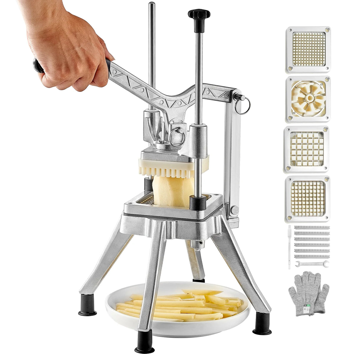 Commercial Vegetable Chopper French Fry Cutter Potato Slicer Fruit Chopper Set of Suction Feet Z1527