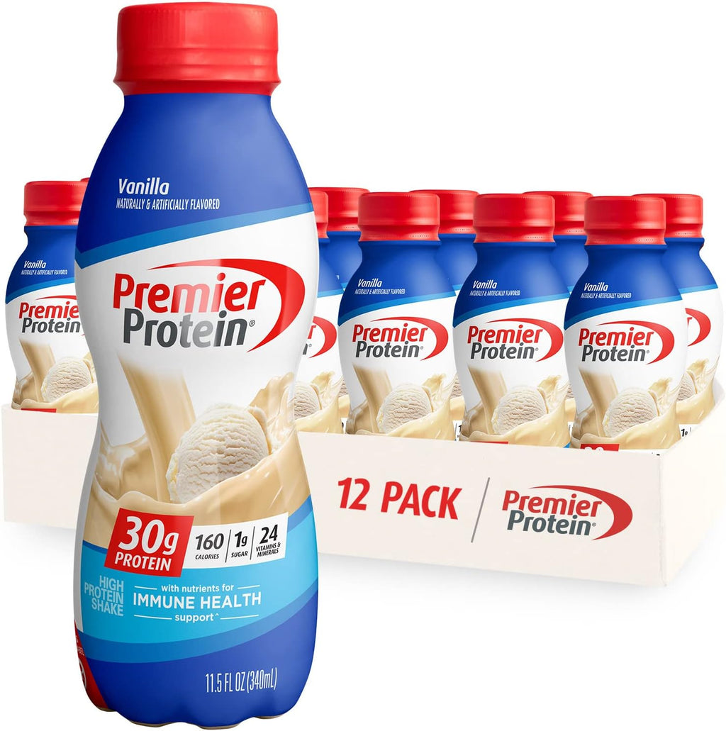 Vanilla & Bananas & Cream Protein Shake, 30g Protein, 1g Sugar, 12 Pack D51017
