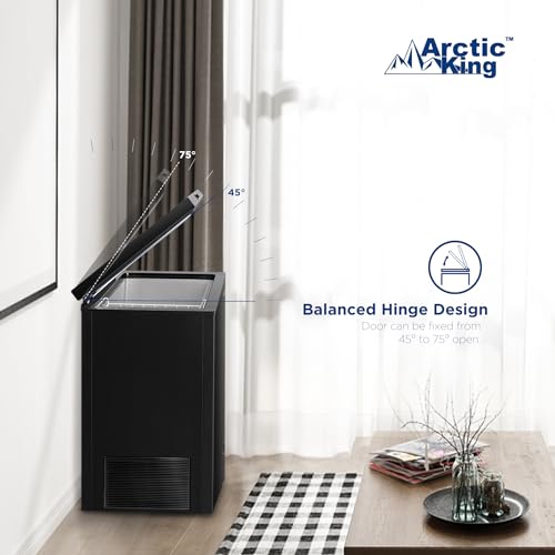 5.0 Cu.ft Chest Freezer with Removable Basket, Black A68130