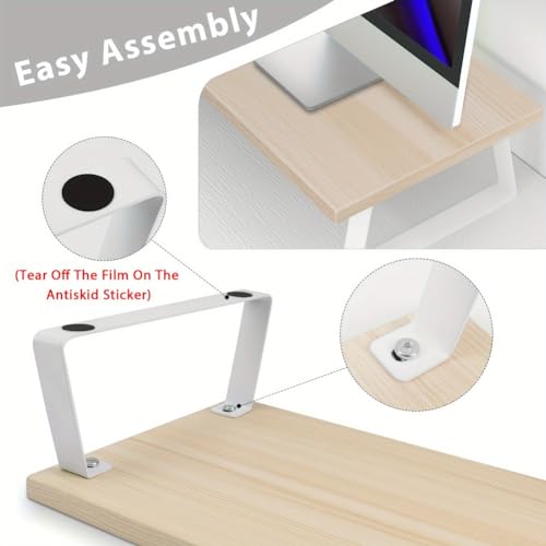 Large Dual Monitor Stand Wood T233