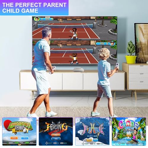 Grey TV Game Console with 2.4G Wireless Gamepad D15361