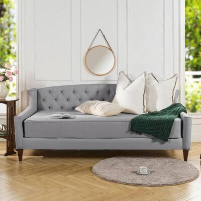 Light Gray Solid Wood Daybed K137