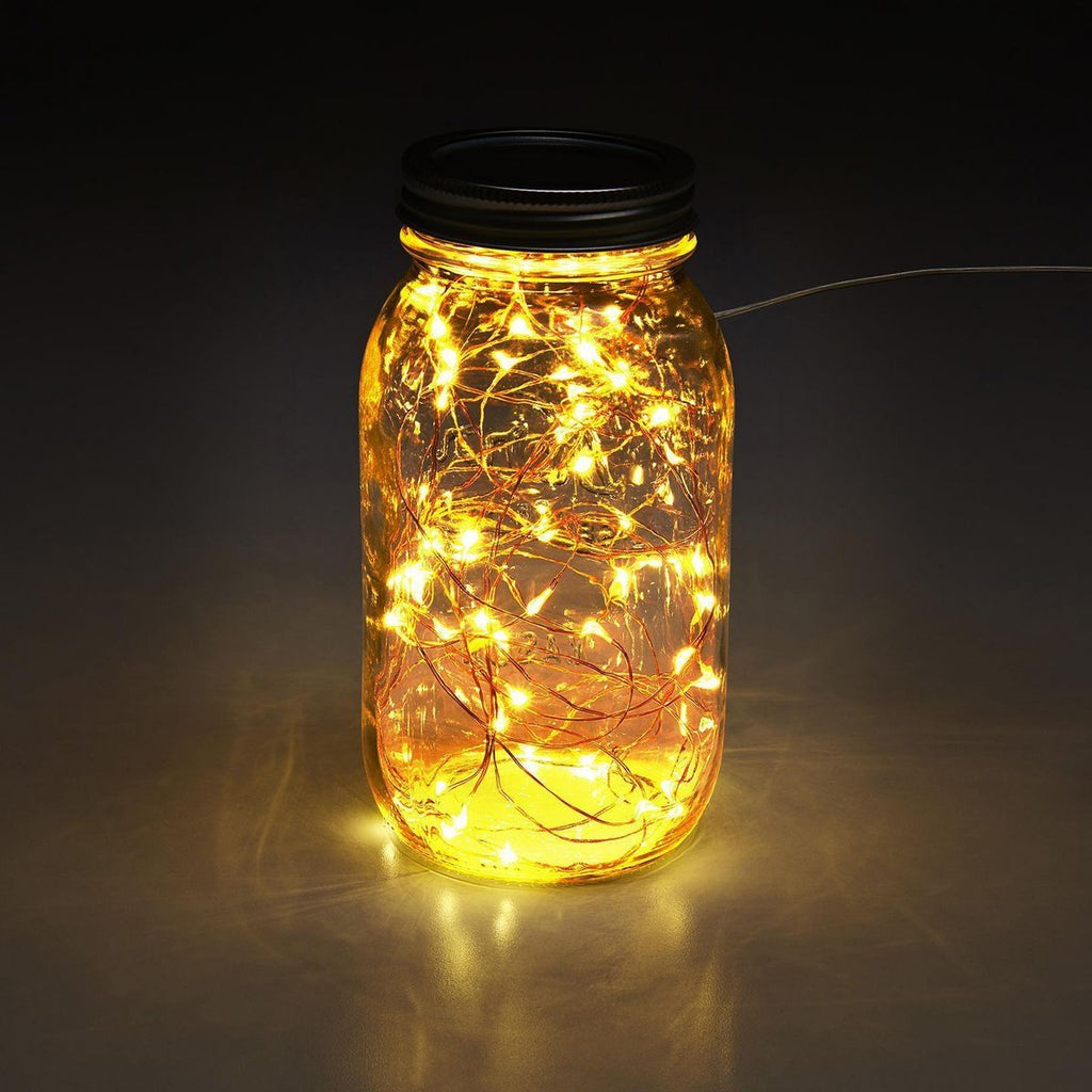 Warm White Copper Wire Lights with Remote J72160