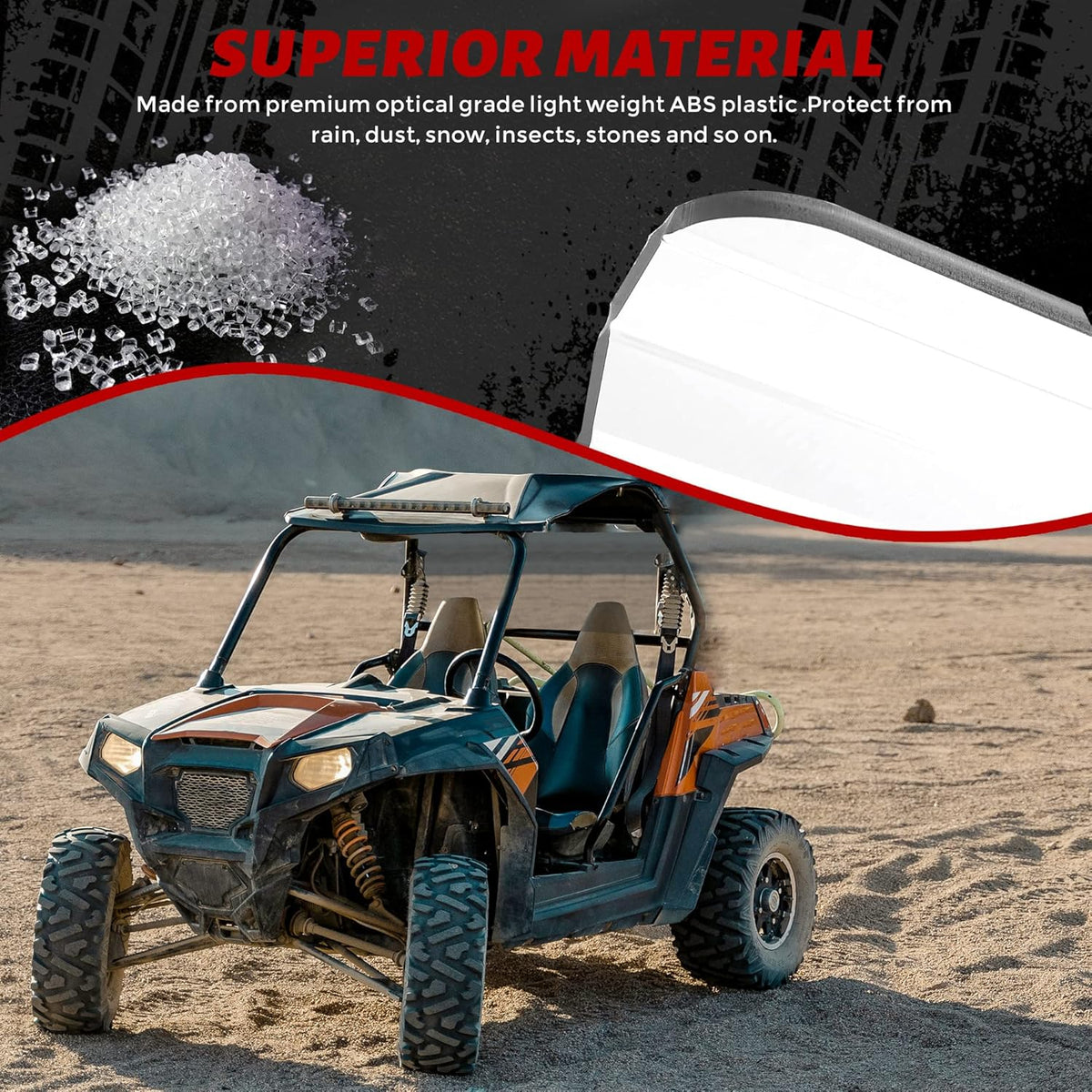 Full Flip Windshield for Polaris Ranger XP 900 & 900 Crew A17479
