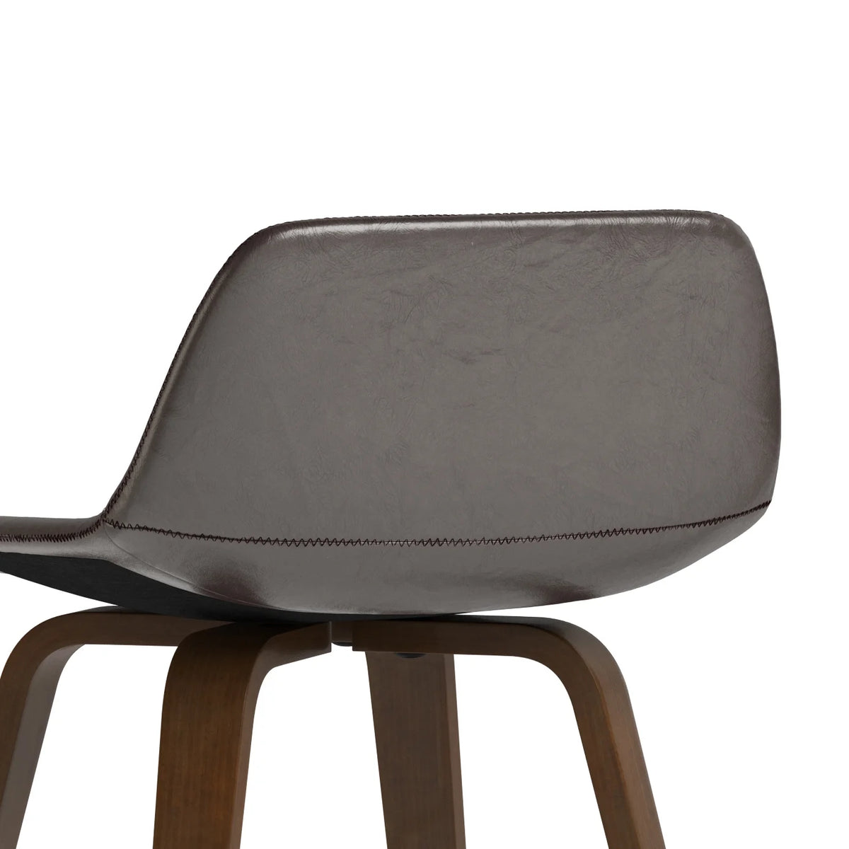 Dark Brown Faux Leather Stool Y683