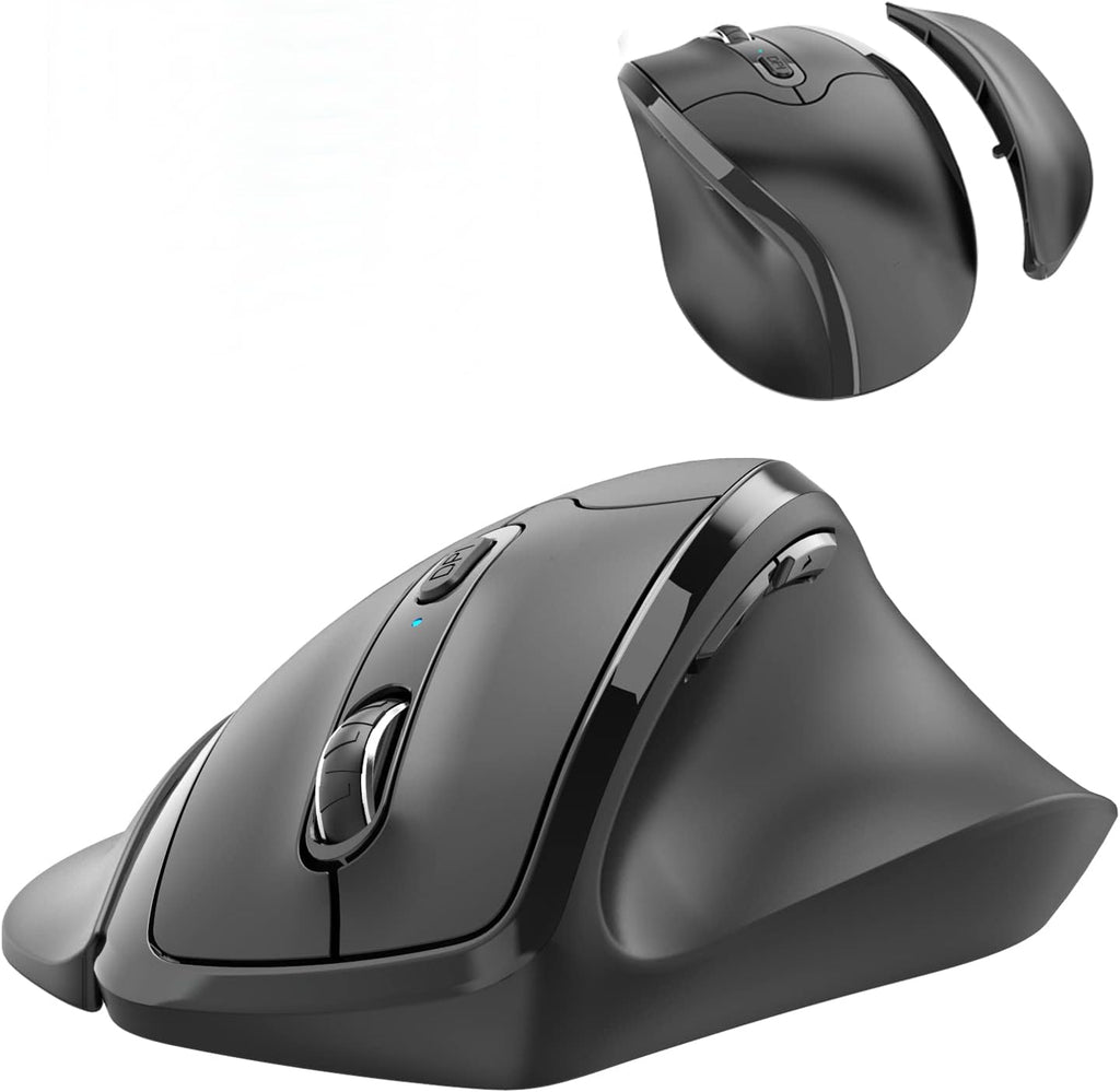 Ergonomic Vertical Wireless Mouse, 3 Adjustable DPI, Right Hand, Large, Pack of 2 H455305