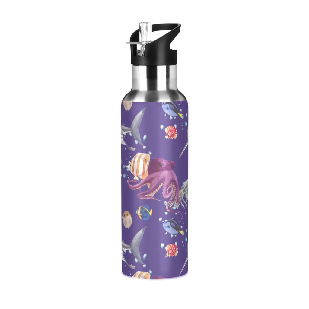 20 OZ Stainless Steel Vacuum Insulated Water Bottle with Straw Lid N6067
