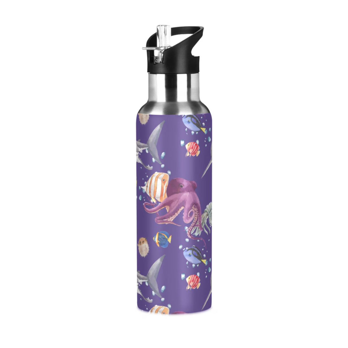 20 OZ Stainless Steel Vacuum Insulated Water Bottle with Straw Lid N6067