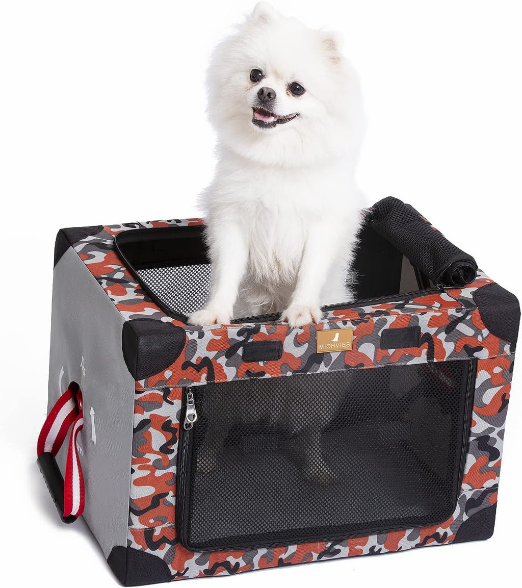 Army Green Large Portable Dog Crate with Carrying Bag B2628