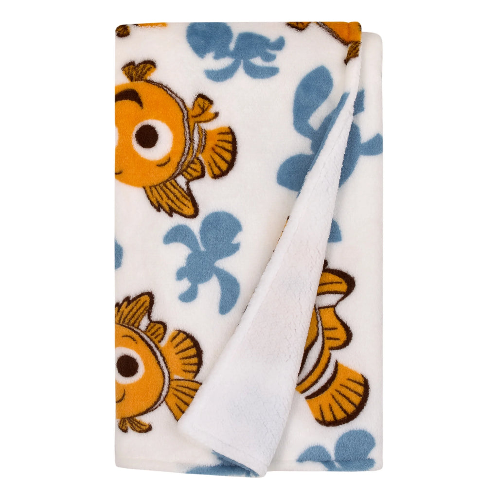 Orange and Teal Sherpa Baby Blanket C811763