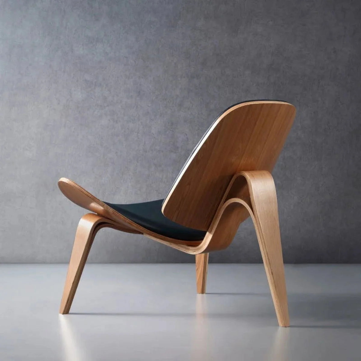 Ash Plywood Fabric Upholstery Lounge Chairs N854