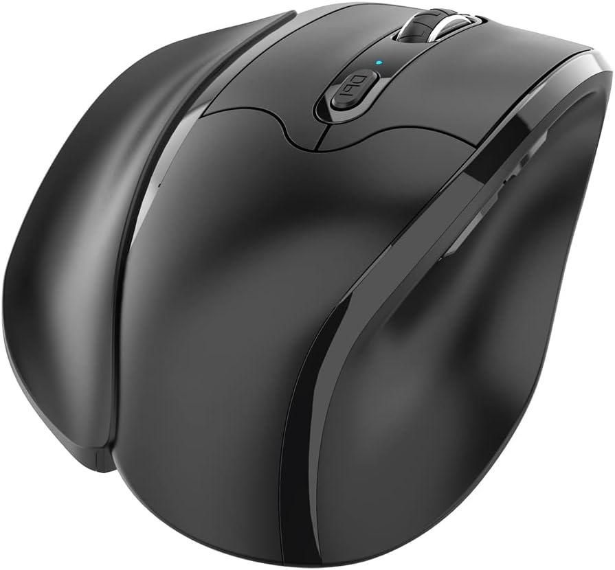 Ergonomic Vertical Wireless Mouse, 3 Adjustable DPI, Right Hand, Large, Pack of 2 H455305