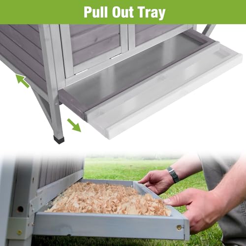 Chicken Coop with Nesting Box Waterproof Duck Coop C56375