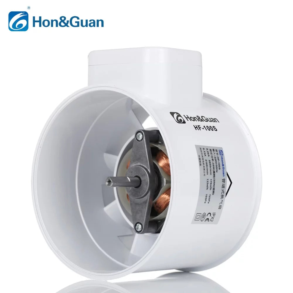 4'' Silent Inline Duct Fan Ventilation Exhaust Ventilator V1110