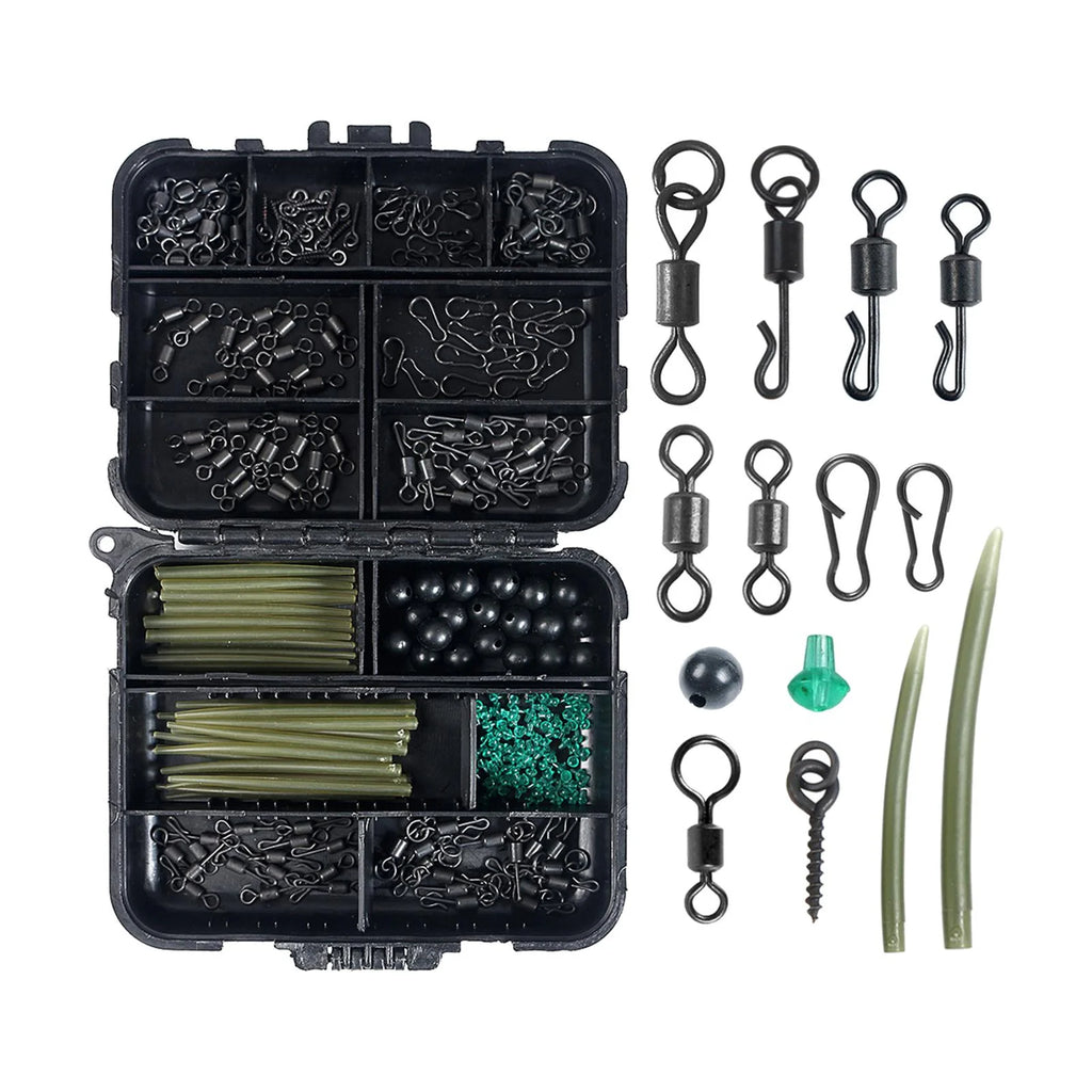 Carp Fishing Rolling Swivels Beads Stopper Accessories T925782