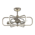 29.5-in Satin Nickel LED Indoor Ceiling Fan with Light and Remote R190