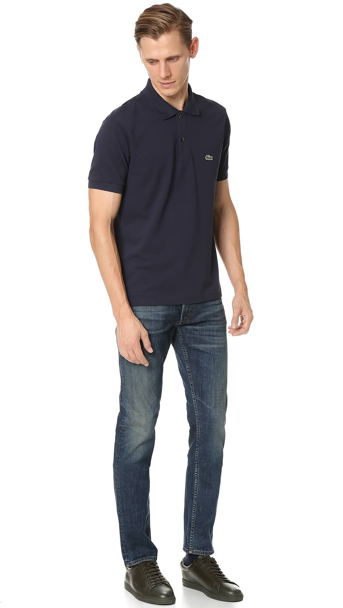 Short Sleeve Classic Pique Polo Navy Blue R125870