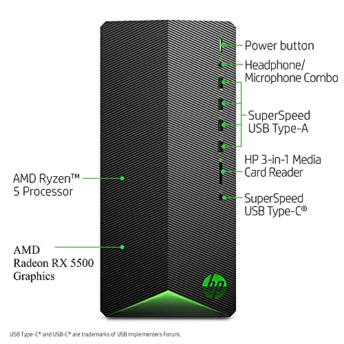 Black AMD Ryzen 5 5600G 16 GB RAM 1TB SSD Gaming Desktop U223747