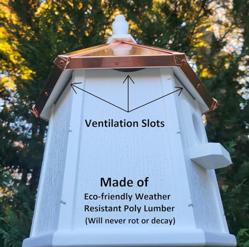 2 Holes Copper Roof Birdhouse With Individual Perches C8232
