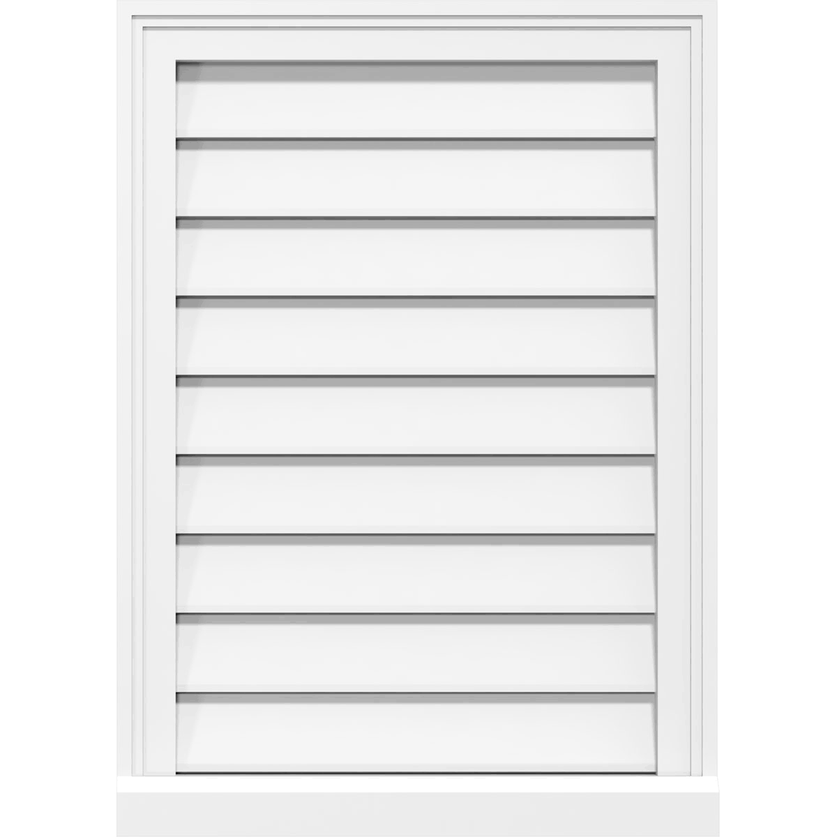 Vertical Surface Mount PVC Gable Vent E298389