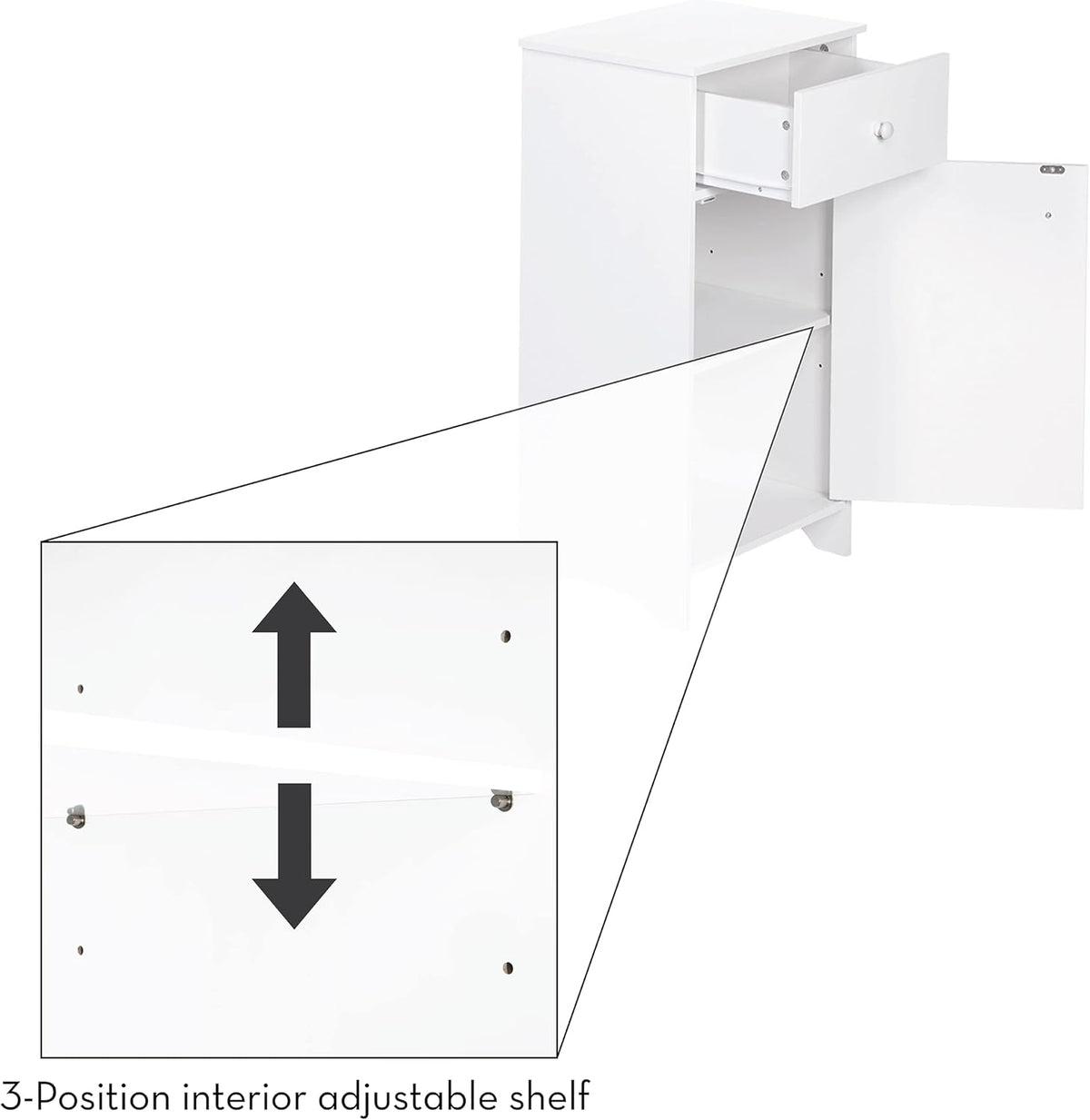 White Bathroom Floor Cabinet P778