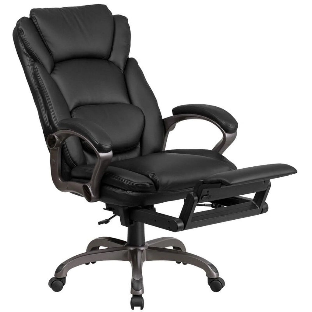 Black Faux Leather Reclining Office Chair A7089
