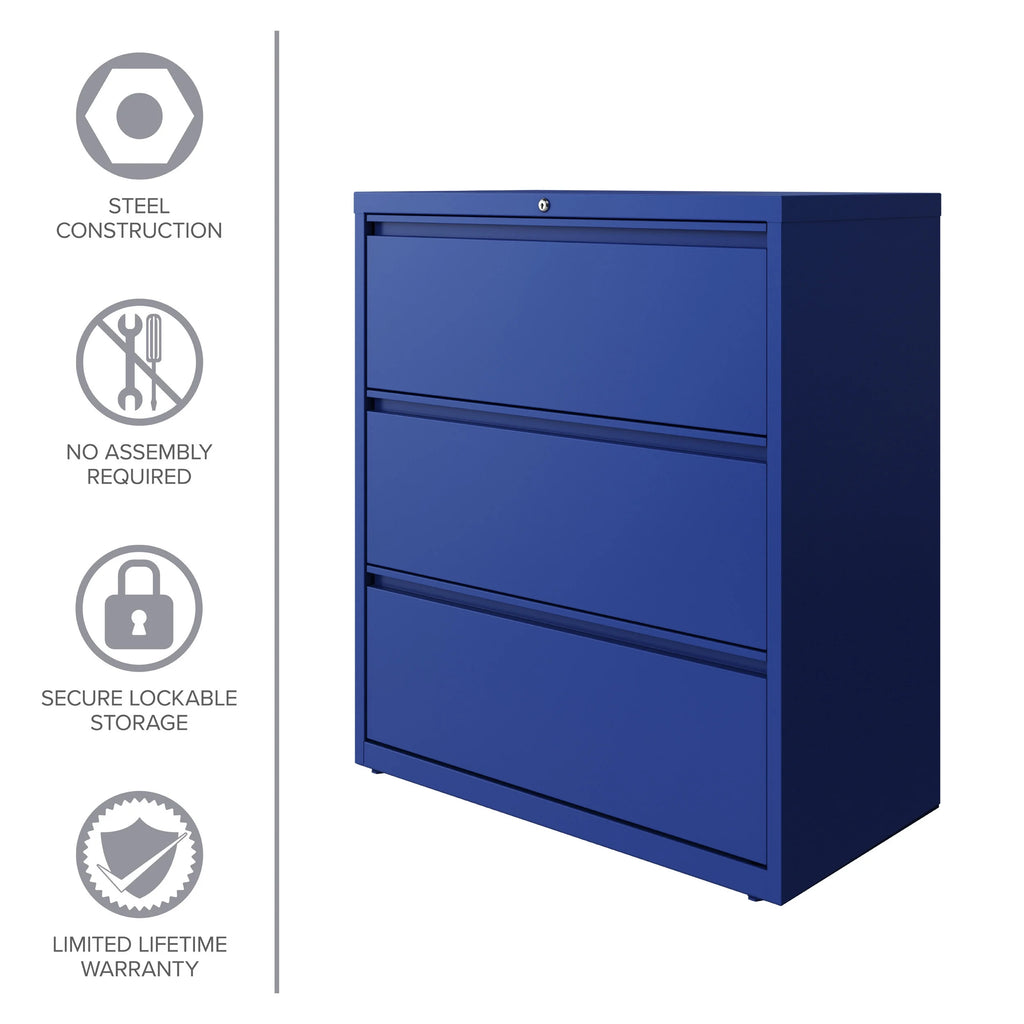 36 Inch Wide 3 Drawer Metal Lateral File Cabinet R308