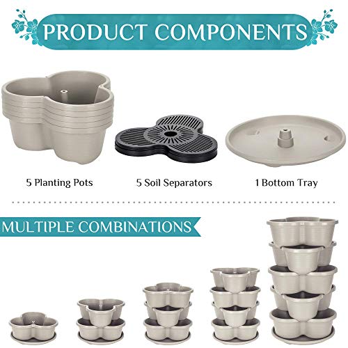 Terracotta 5-Tier Stackable Planter C85796