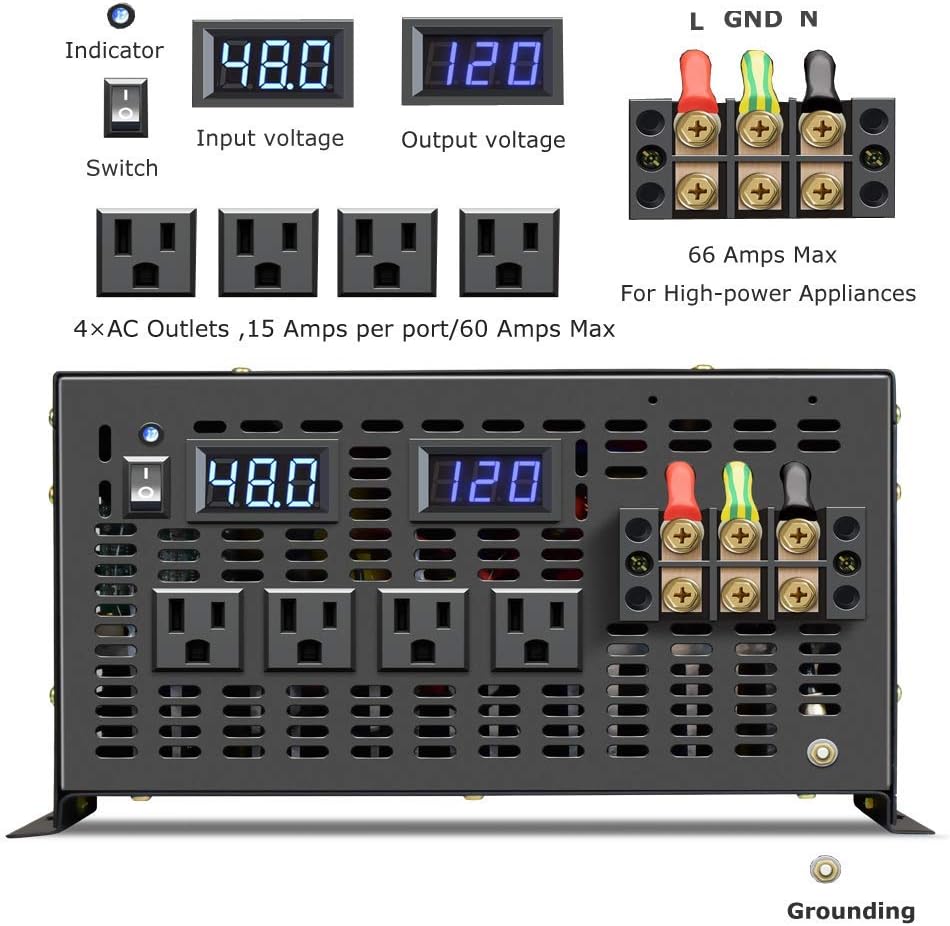 8000W 48V Pure Sine Wave Solar Power Inverter C825754