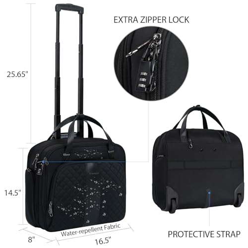 Rolling Laptop Bag Briefcase Fits Up to 15.6 Inch R7150