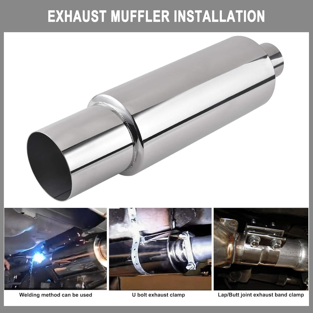 Stainless Steel Exhaust Tip, 18.5" Length, 2.5" Inlet 4" Outlet, Pack of 2 Q277994