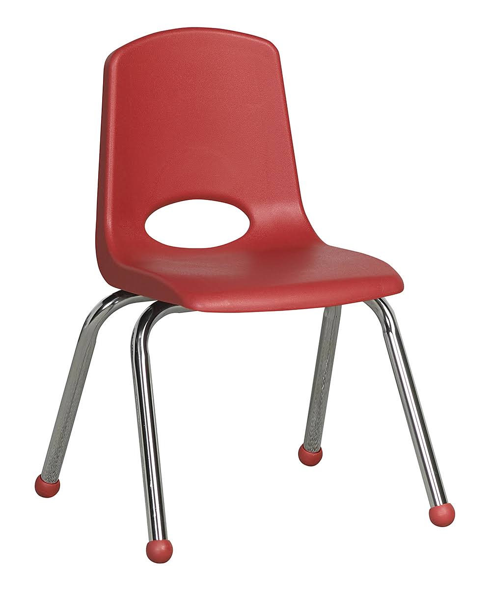 14" Stack Chair with Chrome Legs, Set of 6 A333143