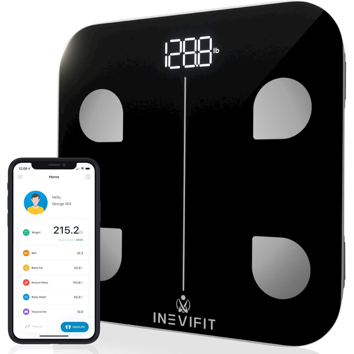 Smart Body Fat Scale with Bluetooth N157889