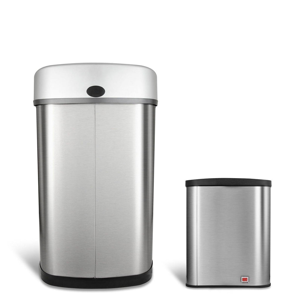 13 Gal 50L & 2 Gal 8L Stainless Trash Can Combo Set T885910