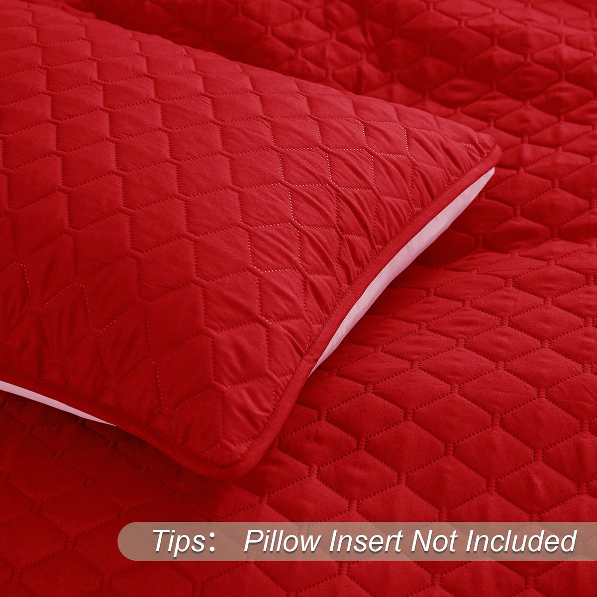Reversible Twin Quilt Bedding Set with Pillow Sham W93568